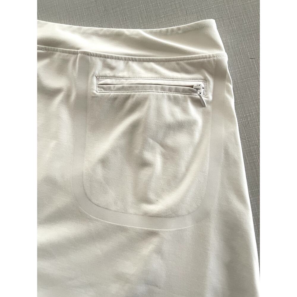 G/Fore Sz L Performance Skort White Stretch Pickleball Tennis Workout Pocket - Picture 9 of 11